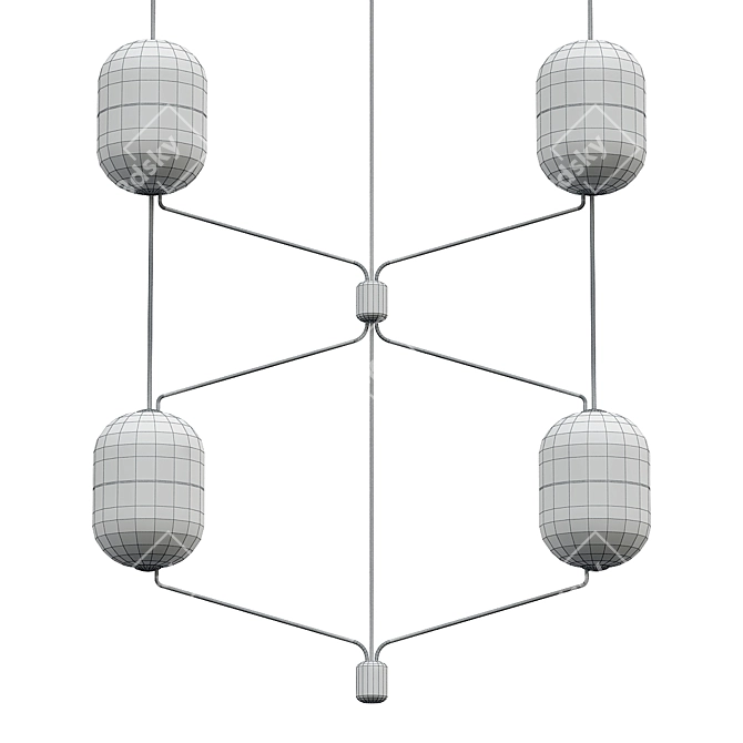 Elegant Contemporary Lighting Fixture 3D model image 2