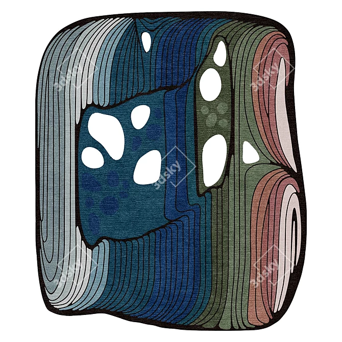 Spectrum Collection: Luxe Wool Rug 3D model image 5