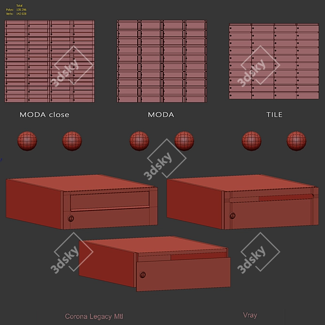 Safety Letter Box Mailboxes Set 3D model image 6