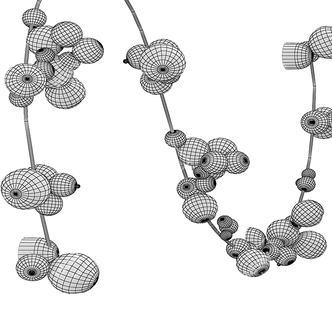 Modern 3D Flushmount Light Fixture 3D model image 3
