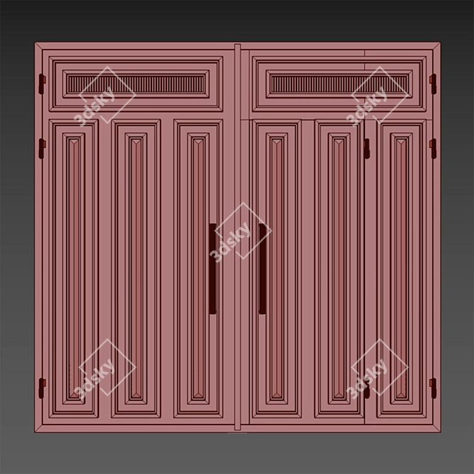 Modern Black Loft Gate 02 3D model image 5
