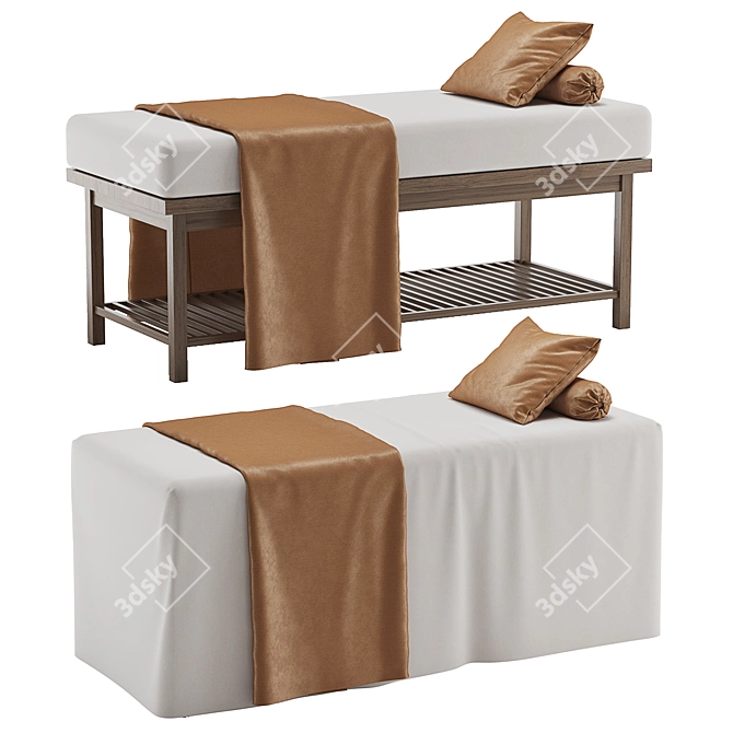 Luxury Spa Bed: Elegant Comfort 3D model image 1