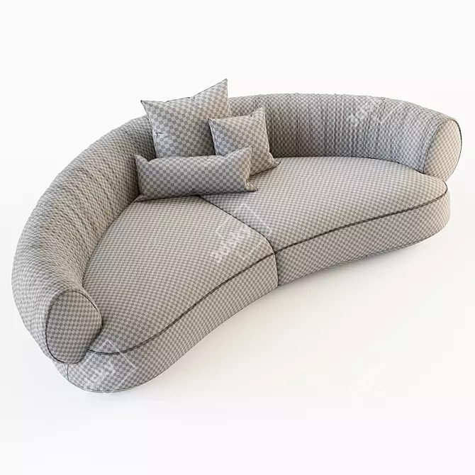 Symmetrical Beauty: NANAMI Sofa F105 3D model image 3