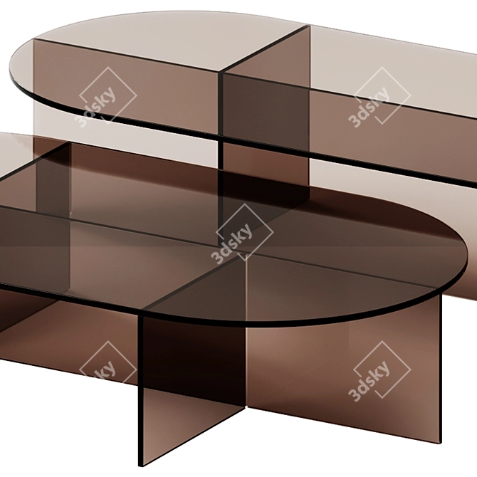 Sestante Glass Coffee Table Elegance 3D model image 2