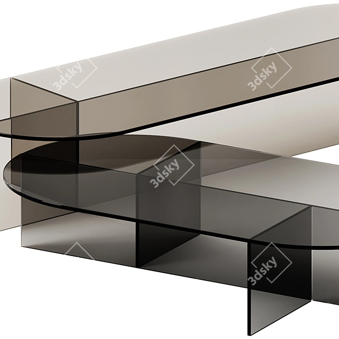 Sestante Glass Coffee Table Elegance 3D model image 3