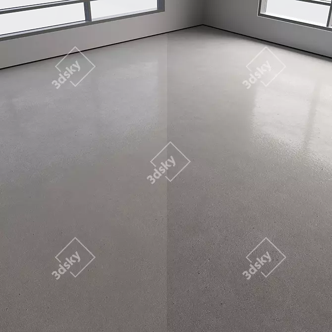 Polished Seamless Concrete Floor 3D model image 2