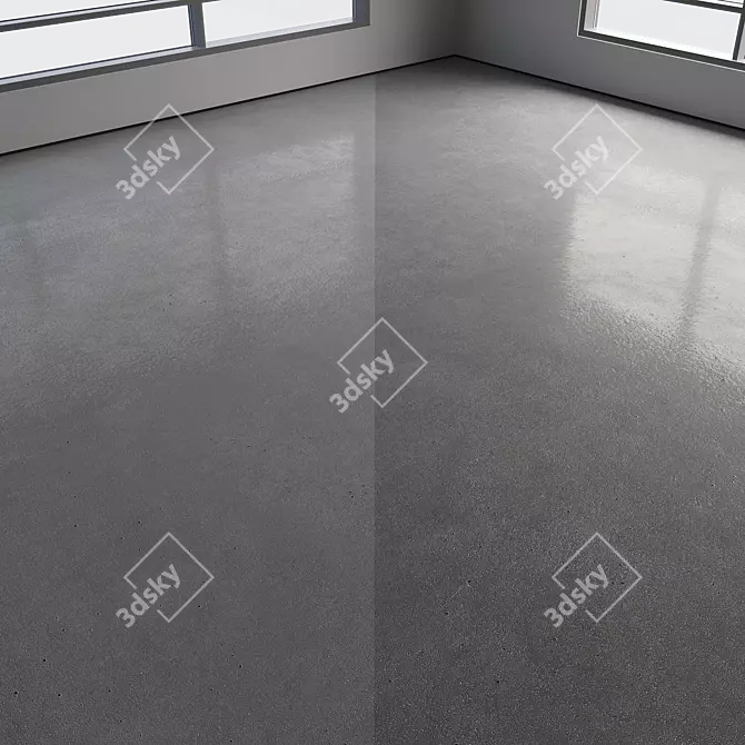 Polished Seamless Concrete Floor 3D model image 3