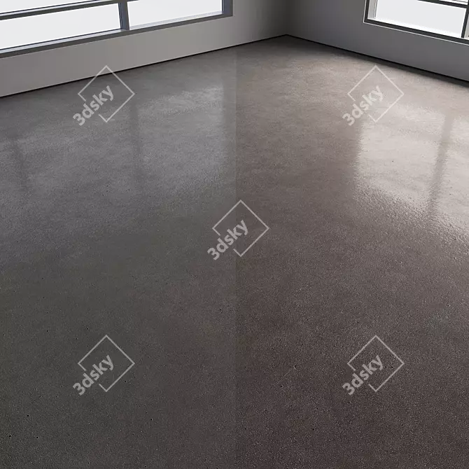 Polished Seamless Concrete Floor 3D model image 4