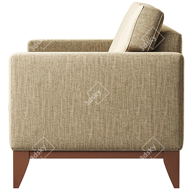 Elegant Cranford 3-Seater Sofa 3D model image 4