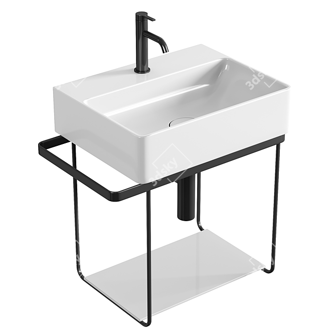 Duravit DuraSquare Basin WonderGliss 3D model image 2