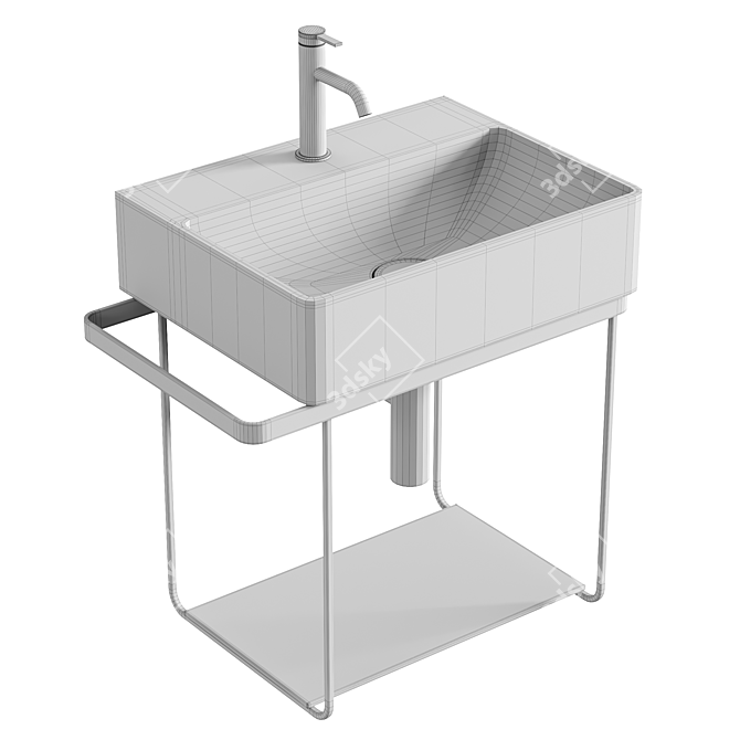 Duravit DuraSquare Basin WonderGliss 3D model image 3