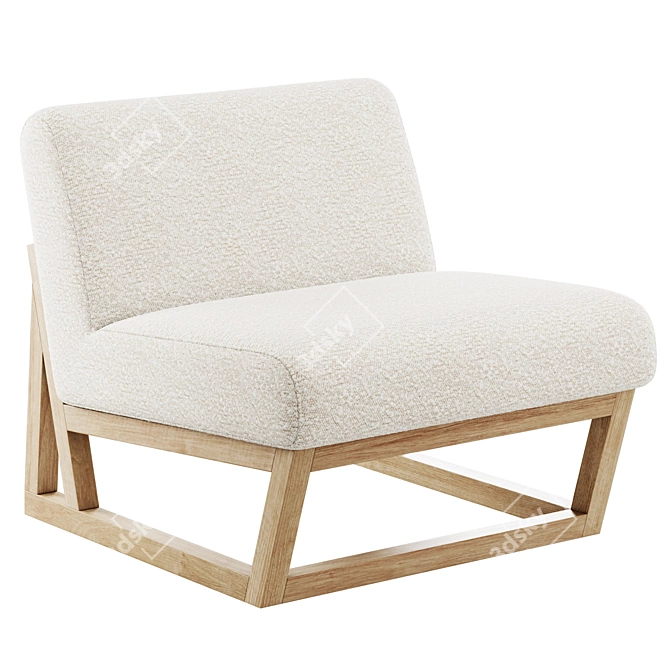 Title: Leonie Lounge Chair 3D Model 3D model image 4