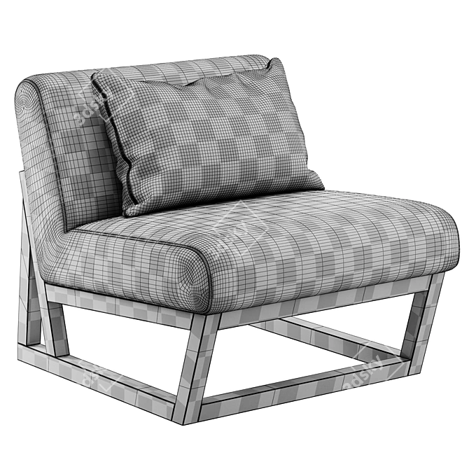 Title: Leonie Lounge Chair 3D Model 3D model image 6
