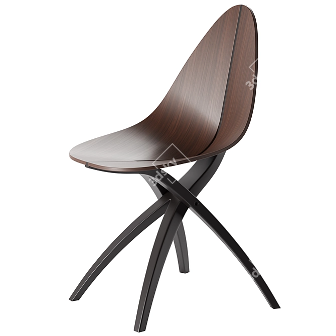 Sleek Edaha Chair for Modern Interiors 3D model image 3