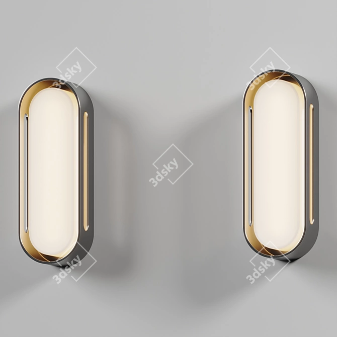 Illusion Oval LED Wall Sconce 3D model image 3
