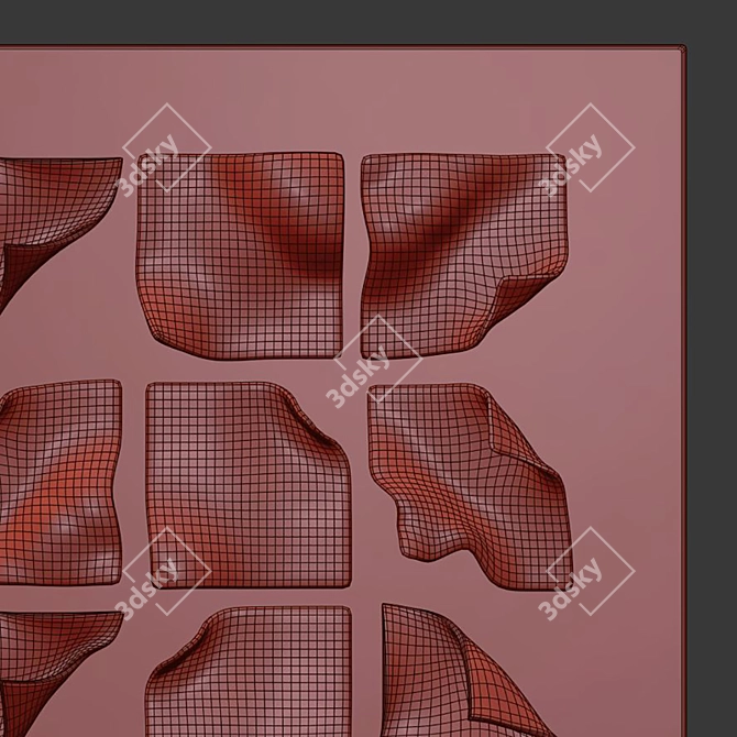 Modern Art Picture Set 03 3D model image 7