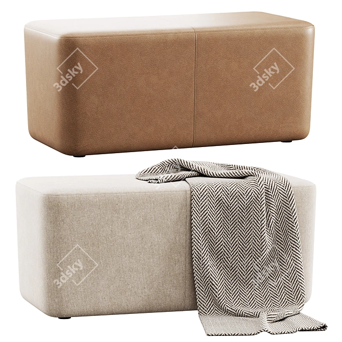 Luxy Puzzle Ottoman Set 3D model image 2