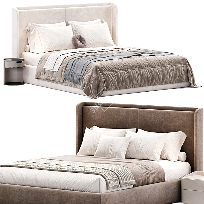 Elegant Porto Bed by Stylishclub 3D model image 3