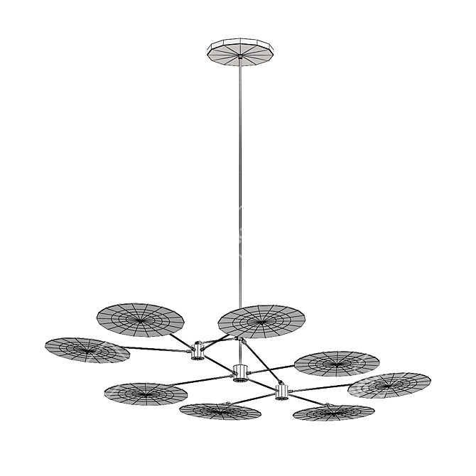 Modern Constellation Eight Arm Chandelier 3D model image 3