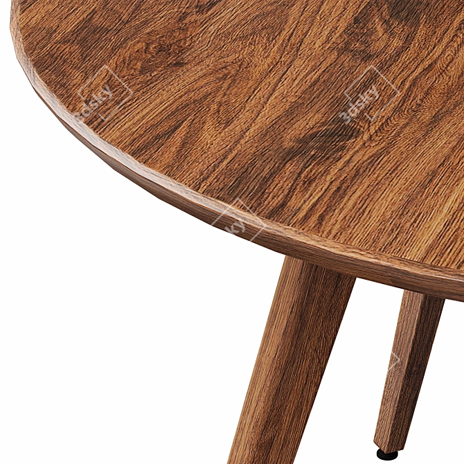 Scandinavian-Inspired Wagner Round Dining 3D model image 2