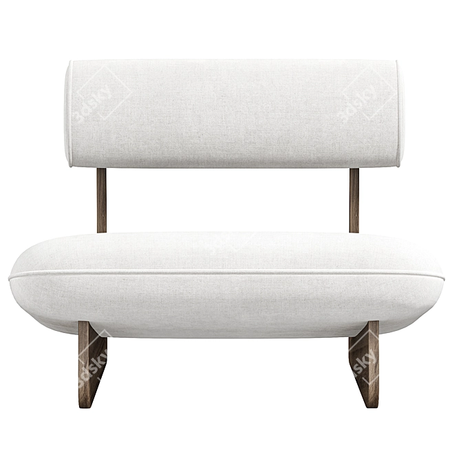  Sleek Modern Wabi Lounge Chair 3D model image 4