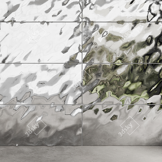 Porcelanosa Sea Collection Tiles: Wave-Inspired Design 3D model image 3