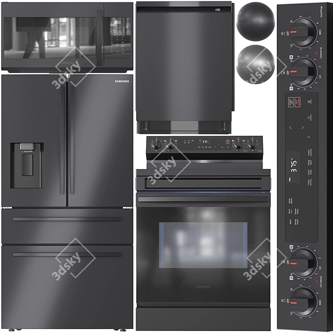Samsung 4k Appliance Collection: Vray+Corona 3D model image 1