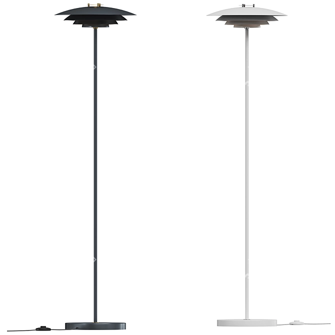 Elegant Nordic Floor Lamp 3D model image 2