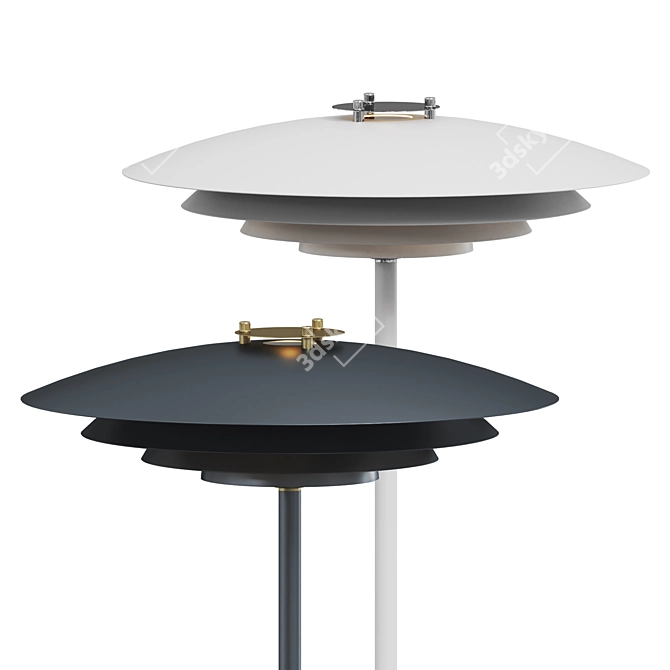 Elegant Nordic Floor Lamp 3D model image 3