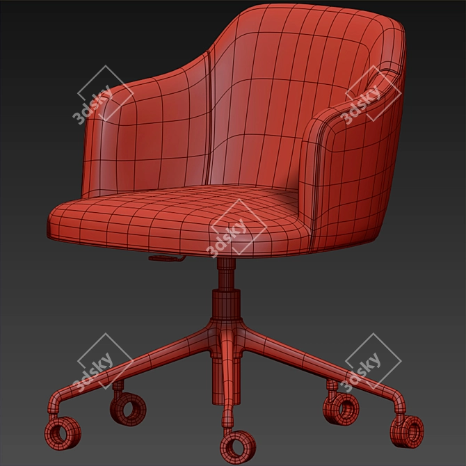 Porada Abby Office Swivel Chair 3D model image 5