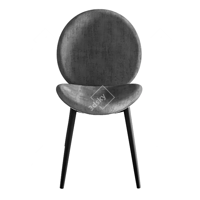 Title: Plush Elliot Chair Gray 3D model image 2