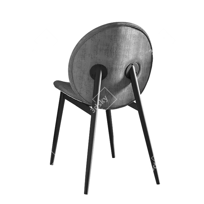 Title: Plush Elliot Chair Gray 3D model image 5