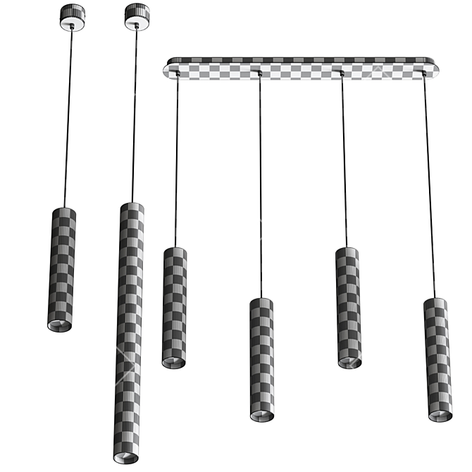 Modern European Pendant Lamp Fixture 3D model image 3