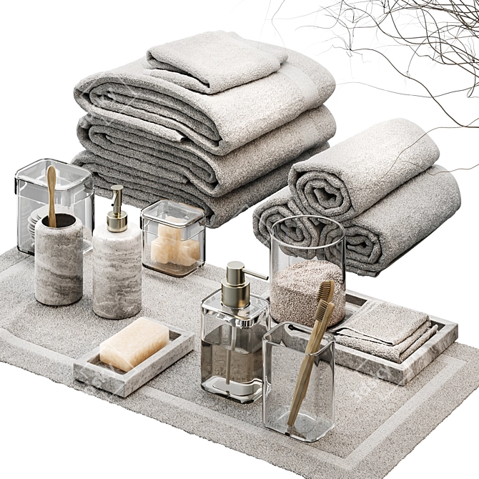 Bathroom Decor Set - Corona 3D model image 2