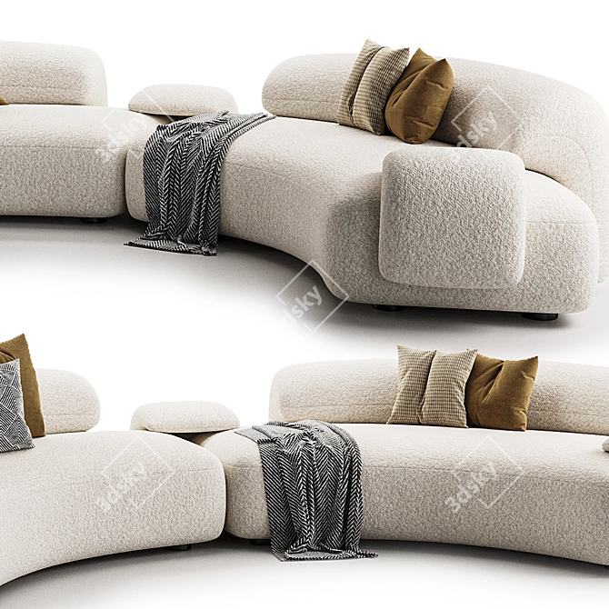 Modern Modular Sofa Design 3D model image 2