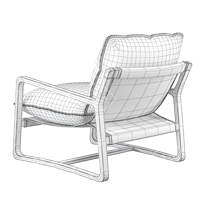 Crate&Barrel Polly Leather Accent Chair 3D model image 7