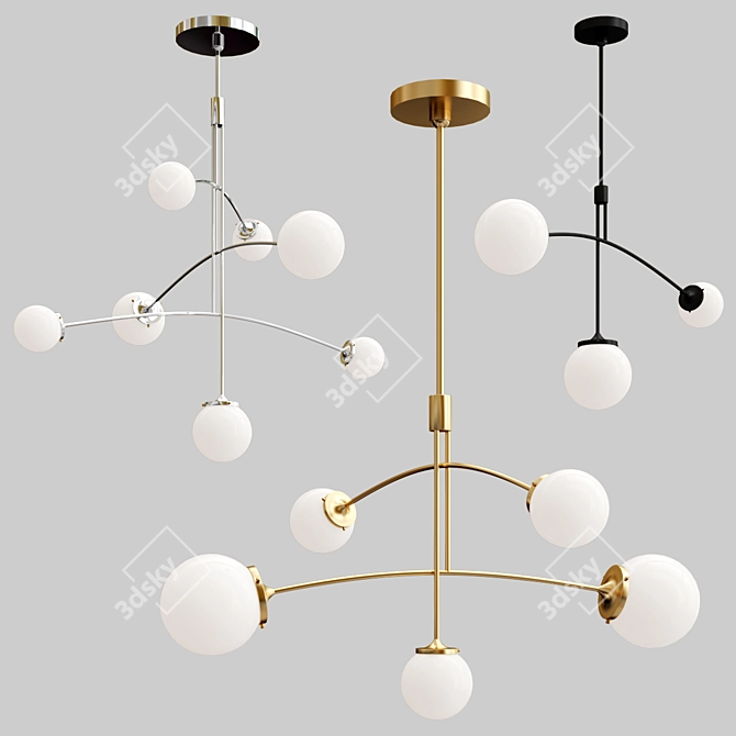  PRESCOTT Chandelier Collection 3D model image 2