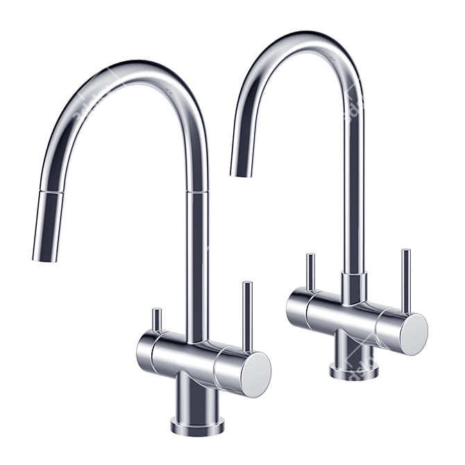  sleek AKITA-S Mixer Tap 3D model image 1