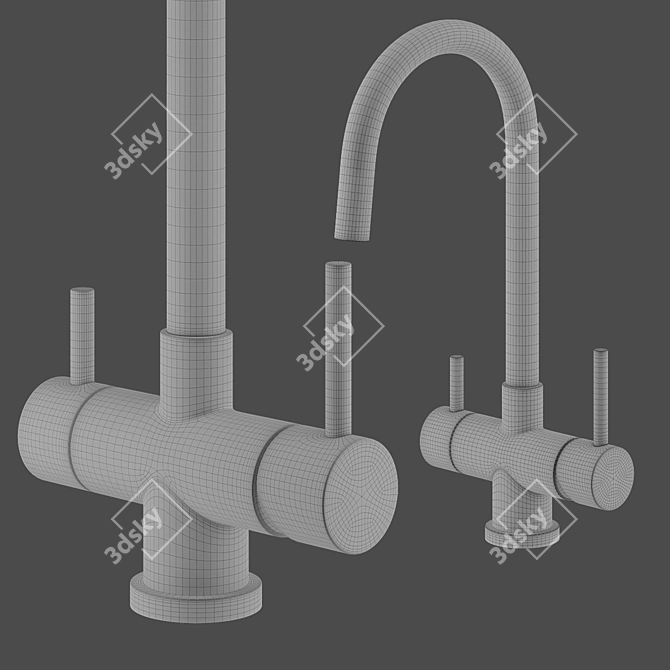  sleek AKITA-S Mixer Tap 3D model image 2