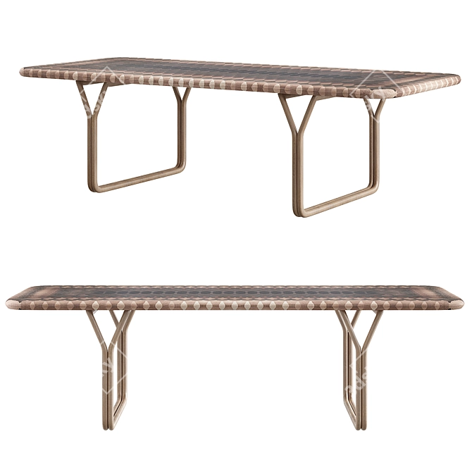 Elegant Dining Table, In My Skin 3D model image 1