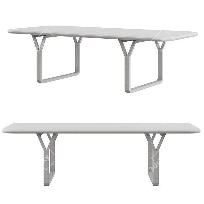 Elegant Dining Table, In My Skin 3D model image 2