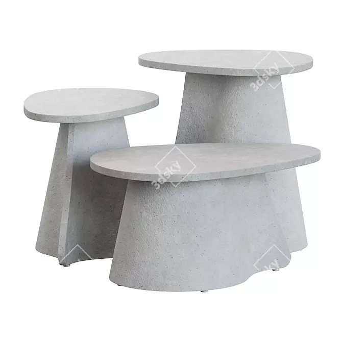 Eclectic MDF Italia Fossil Low Table 3D model image 2