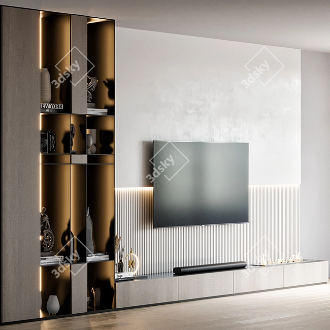 Samsung TV Wall Mountable Stand 3D model image 2