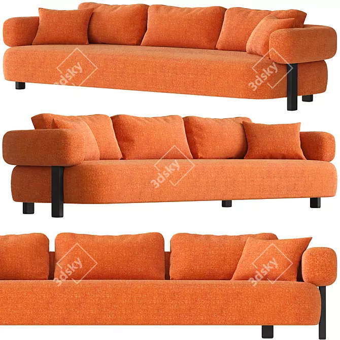 Elegant Roma Sofa by Turri 3D model image 1