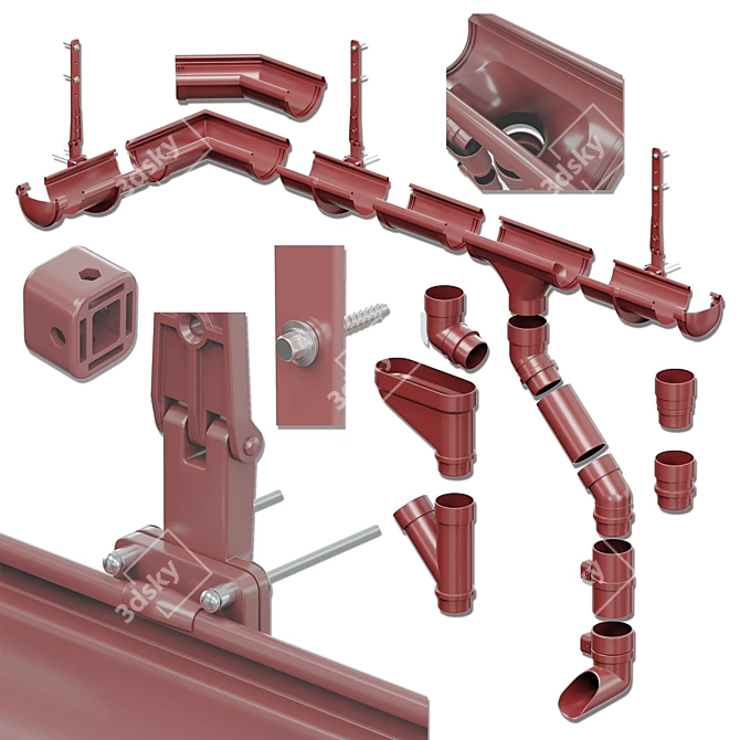 Smooth Polygon Docke LUX System 3D model image 1