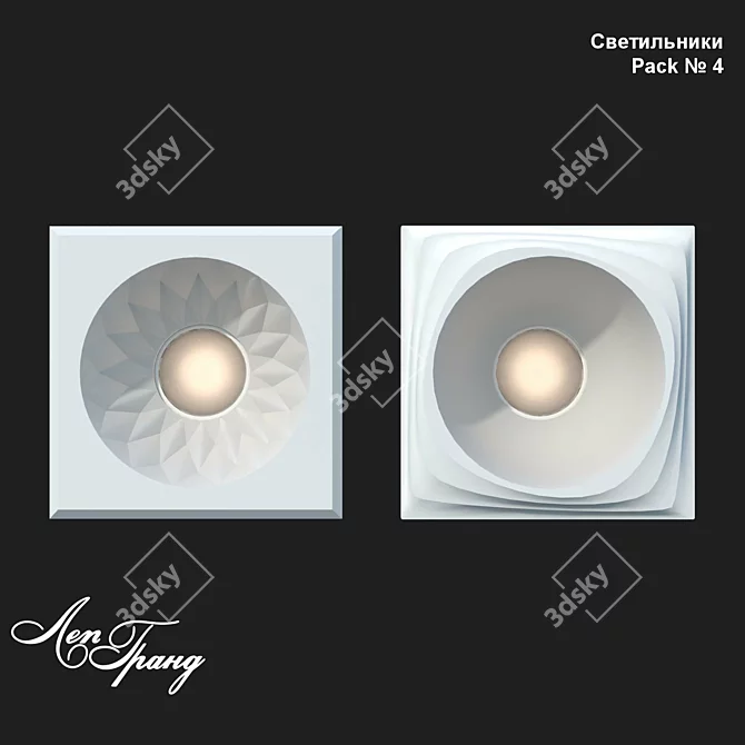 Customizable Recessed LED Lights 3D model image 3