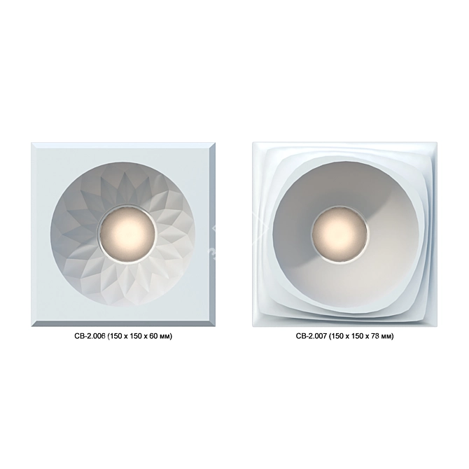 Customizable Recessed LED Lights 3D model image 5