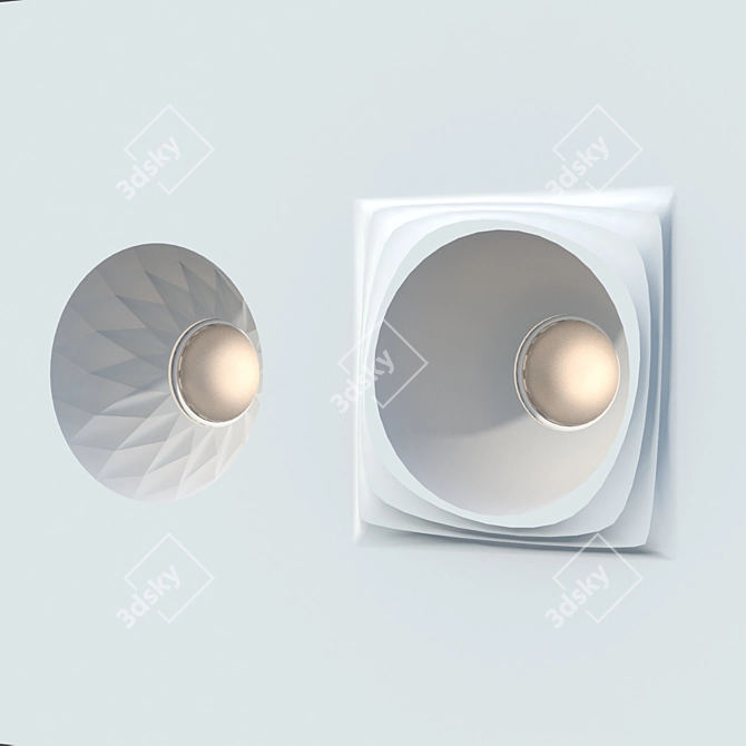 Customizable Recessed LED Lights 3D model image 6