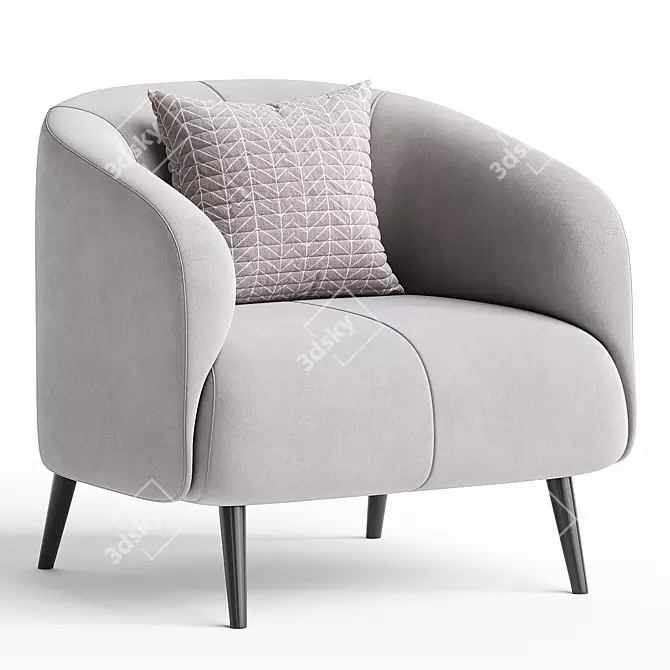 Stylish Amalfi Armchair in 3D 3D model image 3