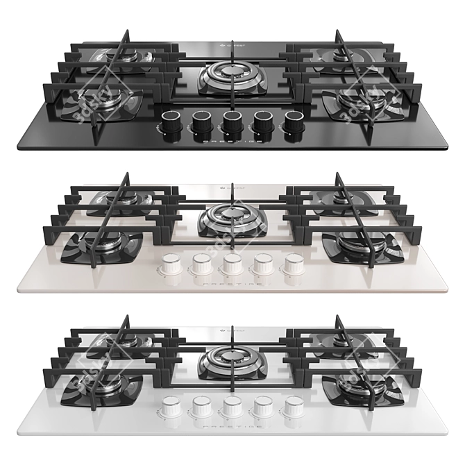 GEFEST 5-Burner Built-in Gas Cooktop 3D model image 6